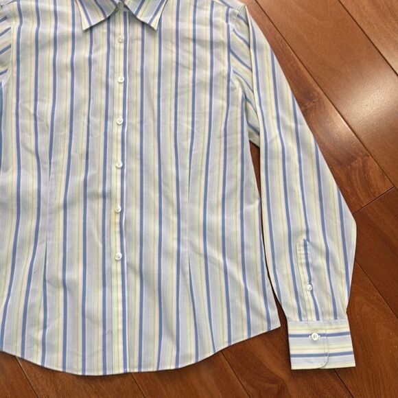 Brooks Brother Women’s Fitted Non-Iron Stretch Cotten Classic Striped Shirt Sz 8 - Picture 4 of 8